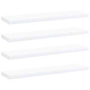 vidaXL Wandschappen 4 st 40x10x1,5 cm bewerkt hout wit