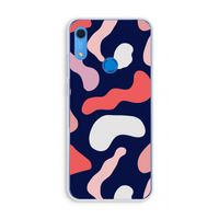 Memphis Shapes Pink: Huawei Y6s Transparant Hoesje