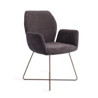 Jesper Home Eetkamerstoel 'Misaki' Cross Rose, kleur Almost Black