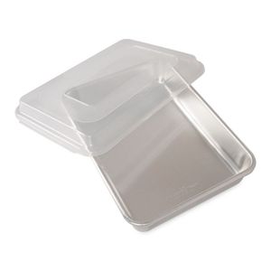 Nordic Ware - Bakvorm, Rechthoek, met Deksel, 25 x 34 cm, Aluminium, Nordic Ware Naturals