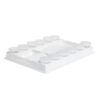 Palet conda 20 x 15 x 3 cm plastic wit