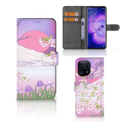 OPPO Find X5 | Telefoonhoesje | Met pasjeshouder | Bird Flying