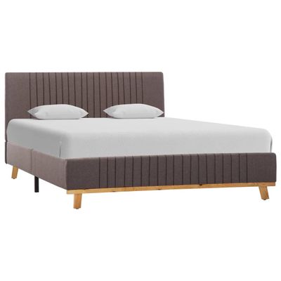 vidaXL Bedframe stof taupe 140x200 cm