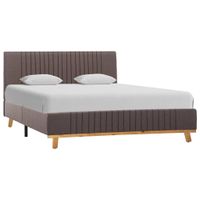 vidaXL Bedframe stof taupe 140x200 cm - thumbnail