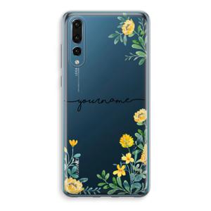 Gele bloemen: Huawei P20 Pro Transparant Hoesje