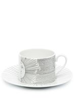 Fornasetti lot tasse-assiette Solitario - Blanc