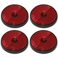 Pro Plus Reflector - set 4x - rood - schroefbevestiging - 60mm - rond - thumbnail