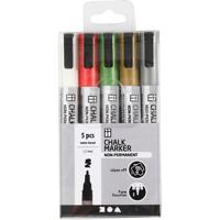 Creativ Company Krijt markers metallic kleuren, 5st.