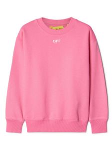 Off-White Kids sweat en coton Off Stamp - Rose