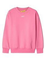 Off-White Kids sweat en coton Off Stamp - Rose