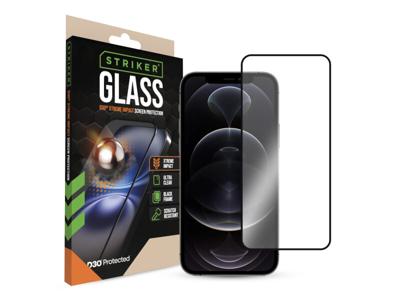 Striker Striker D3O Xtreme Impact Glass Screen Protector - Black Frame - Apple iPhone 12/12 Pro