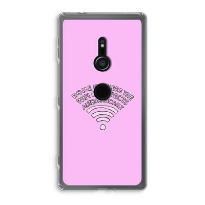 Home Is Where The Wifi Is: Sony Xperia XZ2 Transparant Hoesje