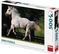 DinoToys Dino puzzel - white horse in the meadow - 500 stukjes