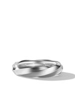 David Yurman bague Cable Edge en argent sterling sertie de diamants - thumbnail