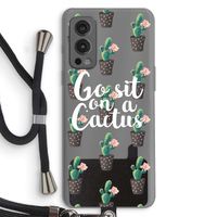 Cactus quote: OnePlus Nord 2 5G Transparant Hoesje met koord Cactus quote: OnePlus Nord 2 5G Transparant Hoesje met koord