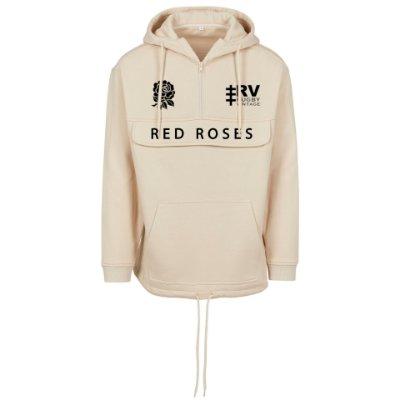 Rugby Vintage - Engeland Red Roses Anorak Hoodie - Beige