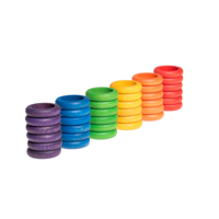 Grapat Houten Ringen | 36 stuks in 6 kleuren