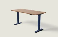 Desktronic HomePro bureau Diepblauw / Walnoot / 180x80 cm