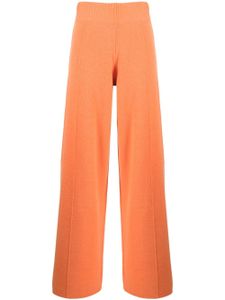 Pringle of Scotland pantalon en maille à taille haute - Orange