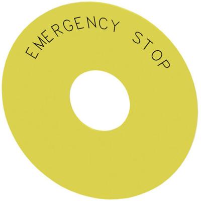 Siemens 3SU1900-0BC31-0DA0 3SU19000BC310DA0 Onderlegring Rond (Ø) 75 mm EMERGENCY STOP Geel, Zwart 10 stuk(s)