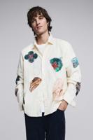 Patchwork mozaïek overhemd - WHITE - XL