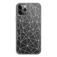 Geometrische lijnen wit: iPhone 11 Pro Transparant Hoesje