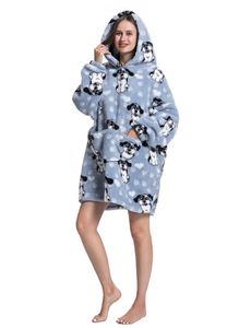 Fleece deken met capuchon - hond