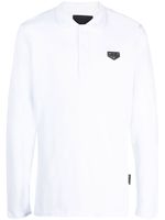 Philipp Plein polo à plaque logo - Blanc