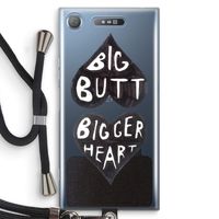 Big butt bigger heart: Sony Xperia XZ1 Transparant Hoesje met koord