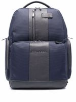 PIQUADRO sac à dos bicolore à design à empiècements - Bleu