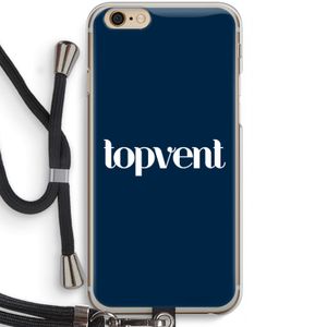 Topvent Navy: iPhone 6 / 6S Transparant Hoesje met koord