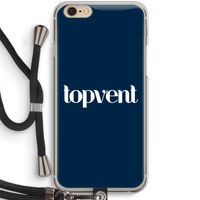Topvent Navy: iPhone 6 / 6S Transparant Hoesje met koord