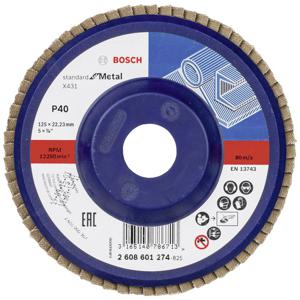 Bosch Accessories 2608601274 X431 Lamellenschijf Diameter 125 mm Boordiameter 22.33 mm Staal 1 stuk(s)