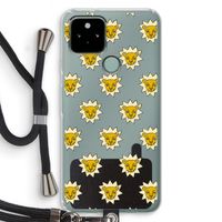 Leeuwenkoppen: Pixel 5 Transparant Hoesje met koord