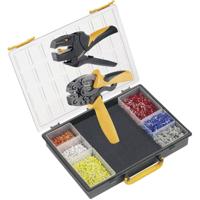 Weidmüller CRIMP-SET PZ 4 9025800000 Krimptangset Adereindhulzen 5 tot 4 mm² Incl. striptang, Incl. krimp-assortiment met koffer