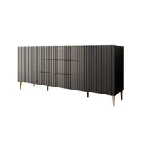 Meubella Dressoir King - Mat zwart - 180 cm - Met lades - thumbnail