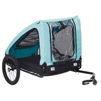 VidaXL Hondenfietstrailer blauw en zwart VidaXL Hondenfietstrailer blauw en zwart