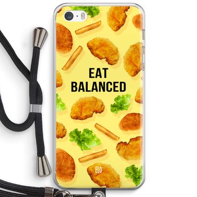 Eat Balanced: iPhone 5 / 5S / SE Transparant Hoesje met koord