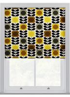 Orla Kiely - Vouwgordijnen - Vlek Bloemstengel Geel & Grijs