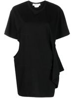 Comme Des Garçons t-shirt en coton à détail drapé - Noir