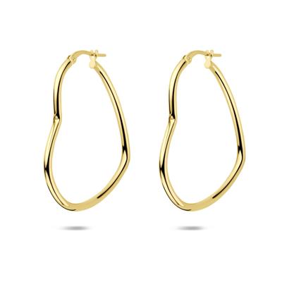 Oorringen Hart 35,5mm - Verguld op 925 Zilver - Goudkleur Oorringen Hart 35,5mm - Verguld op 925 Zilver - Goudkleur