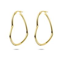 Oorringen Hart 35,5mm - Verguld op 925 Zilver - Goudkleur