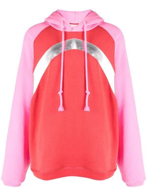 ERL hoodie en coton à design colour block - Rose