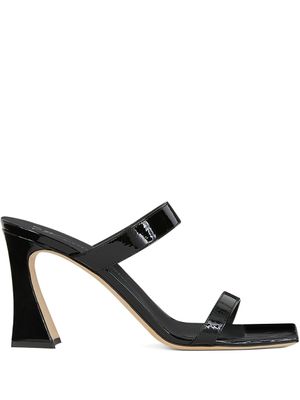 Giuseppe Zanotti mules Flaminia 85 mm en cuir verni - Noir