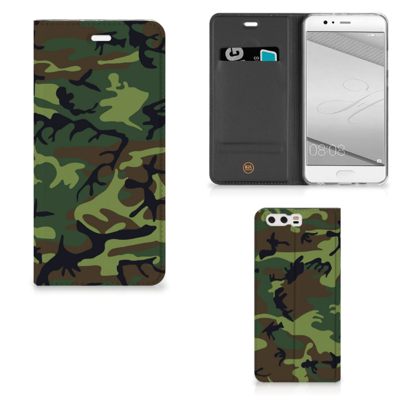 Huawei P10 Plus | Hoesje met Magneet | Army Dark