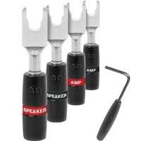 AudioQuest Suregrip 300 Spade silver 4 st Connectors