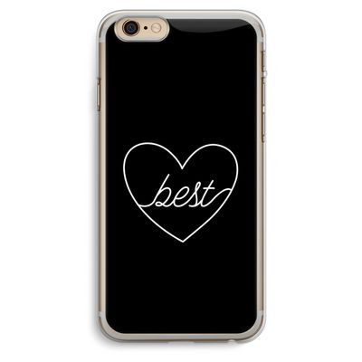 Best heart black: iPhone 6 Plus / 6S Plus Transparant Hoesje
