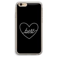 Best heart black: iPhone 6 Plus / 6S Plus Transparant Hoesje