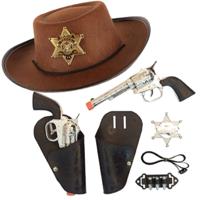 Cowboy verkleed set voor kinderen - met cowboyhoed - Carnaval verkleden - Accessoires/wapens