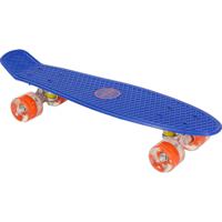 AMIGO skateboard met ledverlichting - ABEC 7 lagers - Blauw deck & Oranje wheels - thumbnail